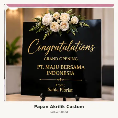 Papan Bunga Akrilik Scbd
